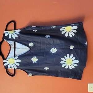Black Daisy Tank top